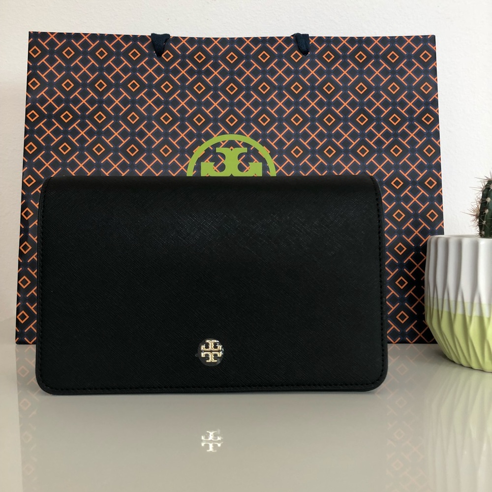 NWT Tory Burch Emerson Combo Cross Body, Black